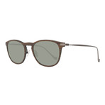 Men's Trapezium Wood Grain Sunglasses // Brown + Green