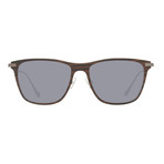 Men's Trapezium Sunglasses // Brown + Blue