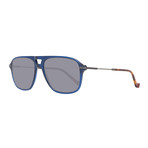 Men's Oval Sunglasses // Blue + Blue