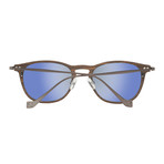 Men's Trapezium Wood Grain Sunglasses // Brown + Green