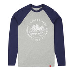 Mountain Range T-Shirt // Gray Heather + Navy (M)