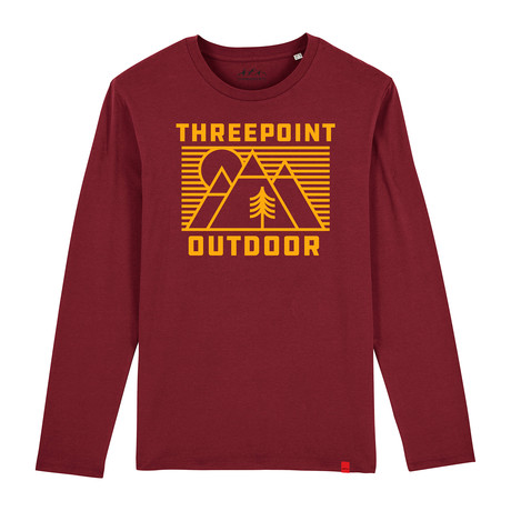 Outdoor Lines T-Shirt // Burgundy (S)