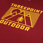 Outdoor Lines T-Shirt // Burgundy (2XL)