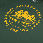 Mountain Range T-Shirt // Bottle Green (S)