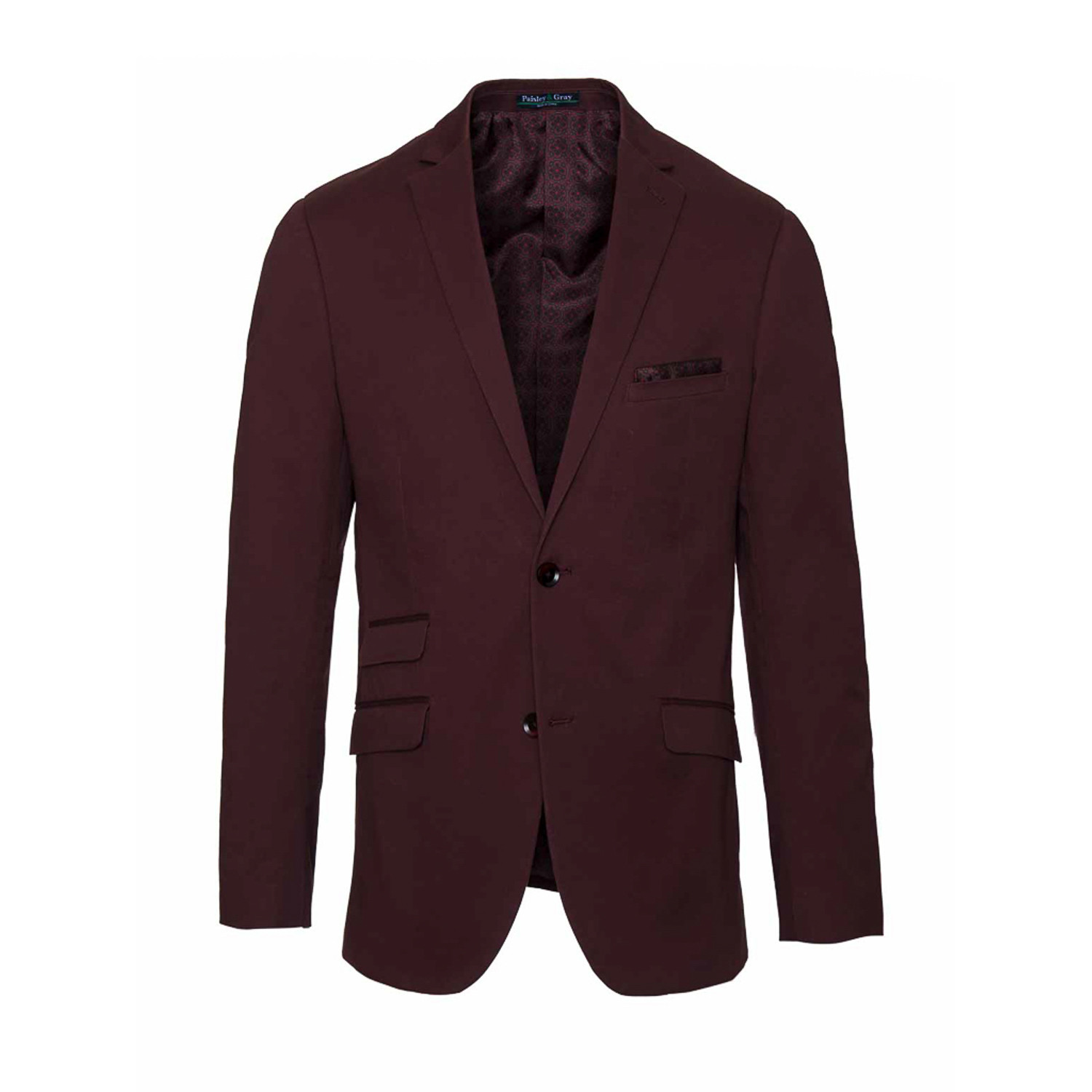 Dover Notch Jacket // Burgundy Twill (US: 46R) - Paisley & Gray - Touch ...