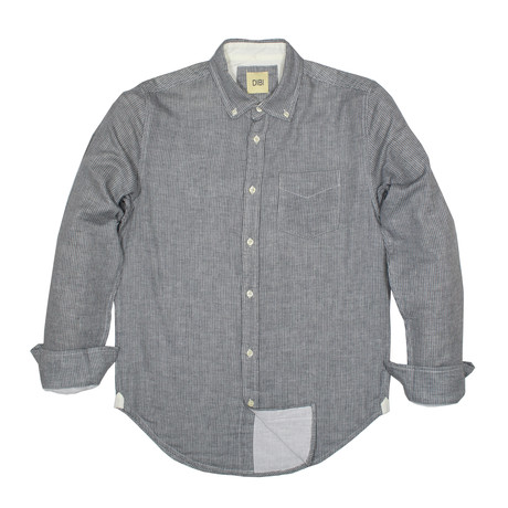 Pinstripe Shirt // Charcoal (XS)