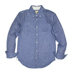 Pinstripe Shirt // Blue (M)