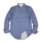 Pinstripe Shirt // Blue (L)