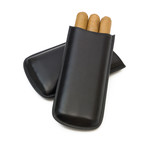Tampa Fuego // Genuine Smooth Leather // Standard Cigar Case (Burgundy)