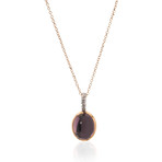 Mimi Milano 18k Two-Tone Gold Amethyst + Diamond Pendant Necklace II