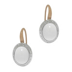 Mimi Milano 18k Two-Tone Gold Agate + Diamond Earrings