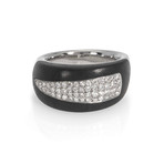 Bucherer 18k White Gold + Wood Diamond Ring // Ring Size: 6