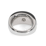 Bucherer 18k White Gold + Wood Diamond Ring // Ring Size: 6