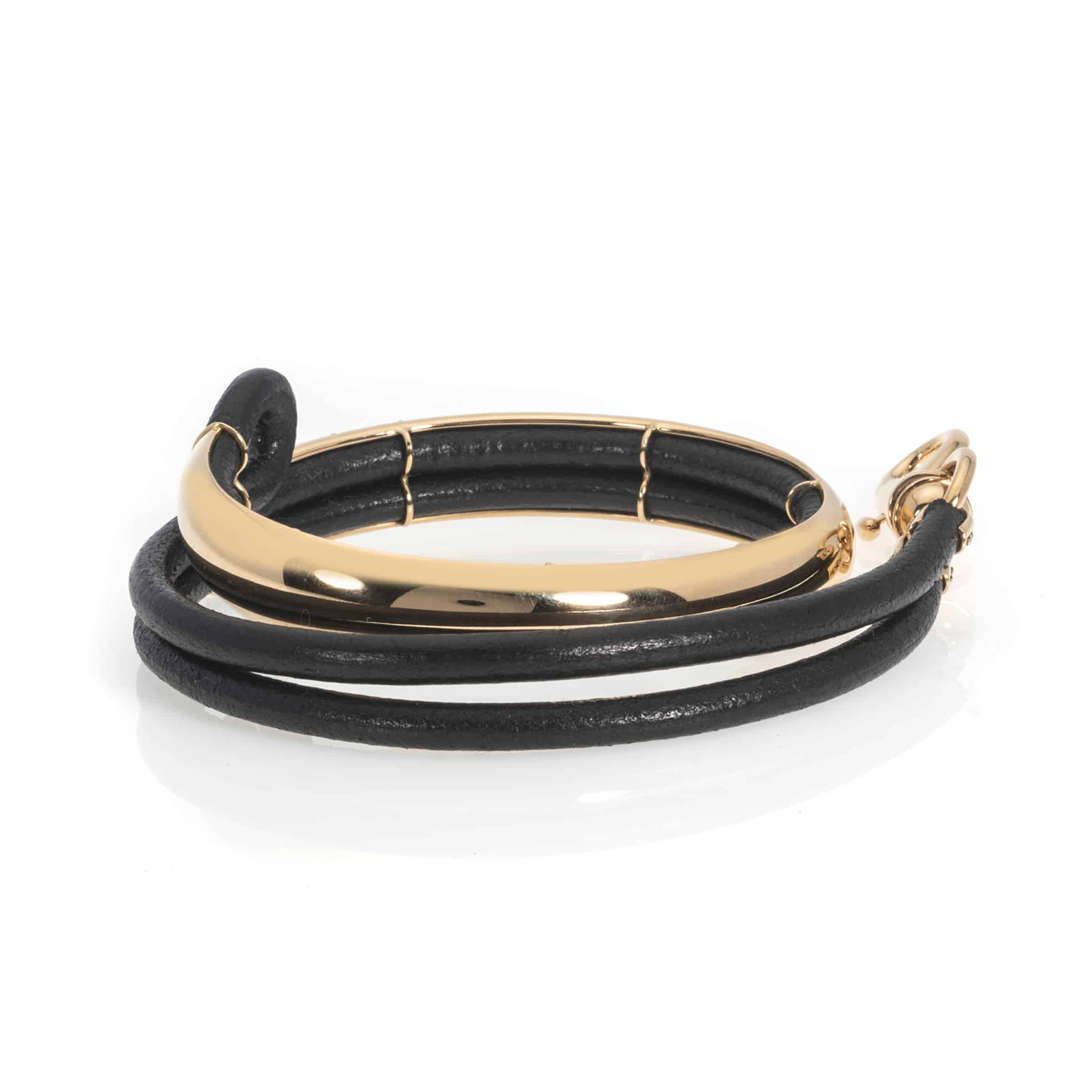 Bucherer 18k Rose Gold + Leather Diamond Bracelet - Women's Artisan ...
