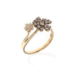 Piero Milano 18k Yellow Gold Diamond Statement Ring // Ring Size: 7.75