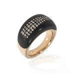 Bucherer 18k Rose Gold + Wood Diamond Ring // Ring Size: 6.5