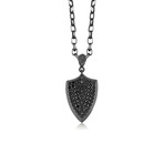 Rigging Necklace // Black + Silver (22")