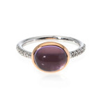 Mimi Milano 18k Two-Tone Gold Amethyst + Diamond Statement Ring // Ring Size: 6.75