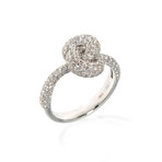 Piero Milano 18k White Gold Diamond Statement Ring // Ring Size: 6.5