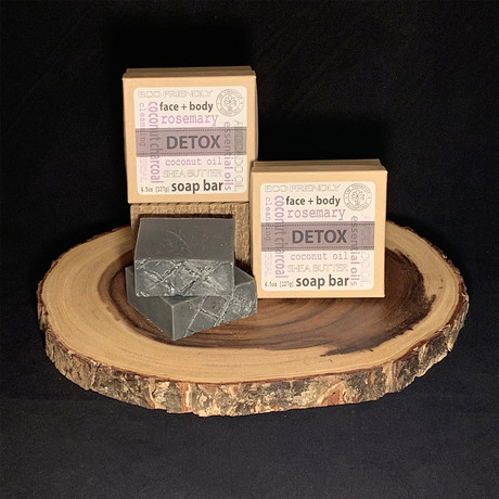 DETOX // Coconut Charcoal Herbal Soap // 2 Pack