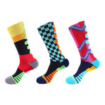 Checker Athletic Socks II // Multicolor // Pack of 3