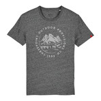 Mountain Range T-Shirt // Slub Heather Steel Gray (L)