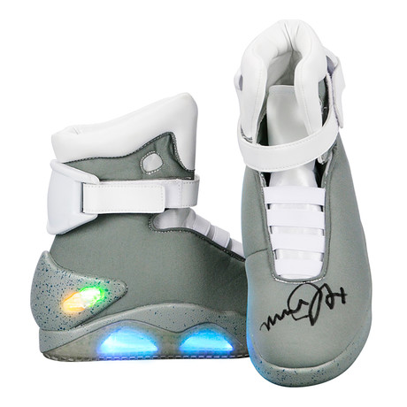 Autographed Back To The Future Ii Marty Mcfly Shoes // Michael J. Fox
