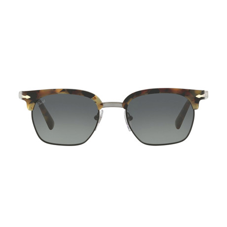 Persol // Men's Persol PO3199S Clubmaster Polarized Sunglasses // Havana + Brown