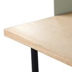 Buena Desk (Green + Waxed Oak)