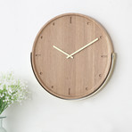 Clara Clock (Brass // Waxed Oak)
