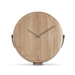 Clara Clock (Brass // Waxed Oak)