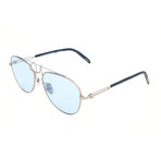 Unisex CKNYC1812 Sunglasses // Silver + Blue