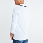 Amo Long Sleeve Polo // White (Medium)