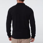 Alvise Long Sleeve Polo // Black (XL)