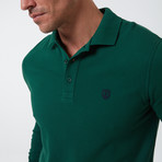 Alvise Long Sleeve Polo // Dark Green (S)