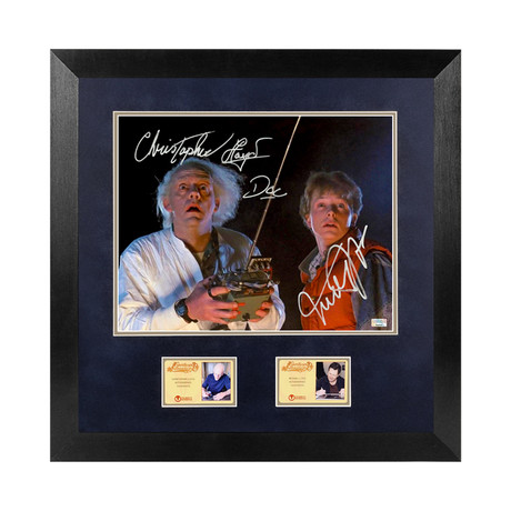 Michael J. Fox & Christopher Lloyd // Framed + Autographed Back To The Future Photo // Doc & Marty Mcfly