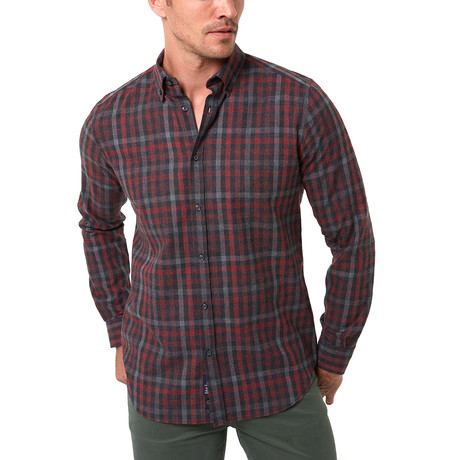 Fernando Button-Up Shirt // Bordeaux (XL)