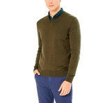Roosevelt Sweater // Khaki Green (2XL)