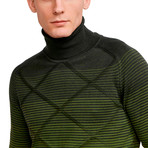 Samuel Turtle Neck Sweater // Khaki Green (XL)