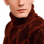 Tom Turtleneck Sweater // Brick (2XL)