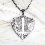 GKL0080 // Empire Wings Necklace // Black + Rose (M-L)