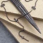 GKL0089 // Sword Necklace // Matte Silver (XS-S)