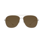 Men's AD48C3 Sunglasses // White Gold + Silver
