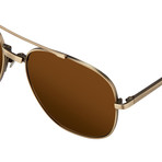 Men's AD12C3 Sunglasses // White Gold + Silver