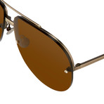 Men's AD13C3 Sunglasses // White Gold + Silver