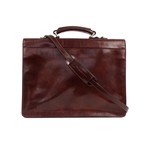 Arthur // Leather Briefcase // Dark Brown