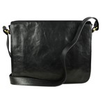 The Stranger // Leather Messenger Bag (Black)