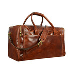 The Hitchhikers Guide To The Galaxy // Leather Duffel Bag // Brown