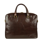 The Little Prince // Leather Briefcase Laptop Bag // Dark Brown