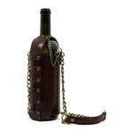 Saving Grapes // Leather Wine Tote // Brown
